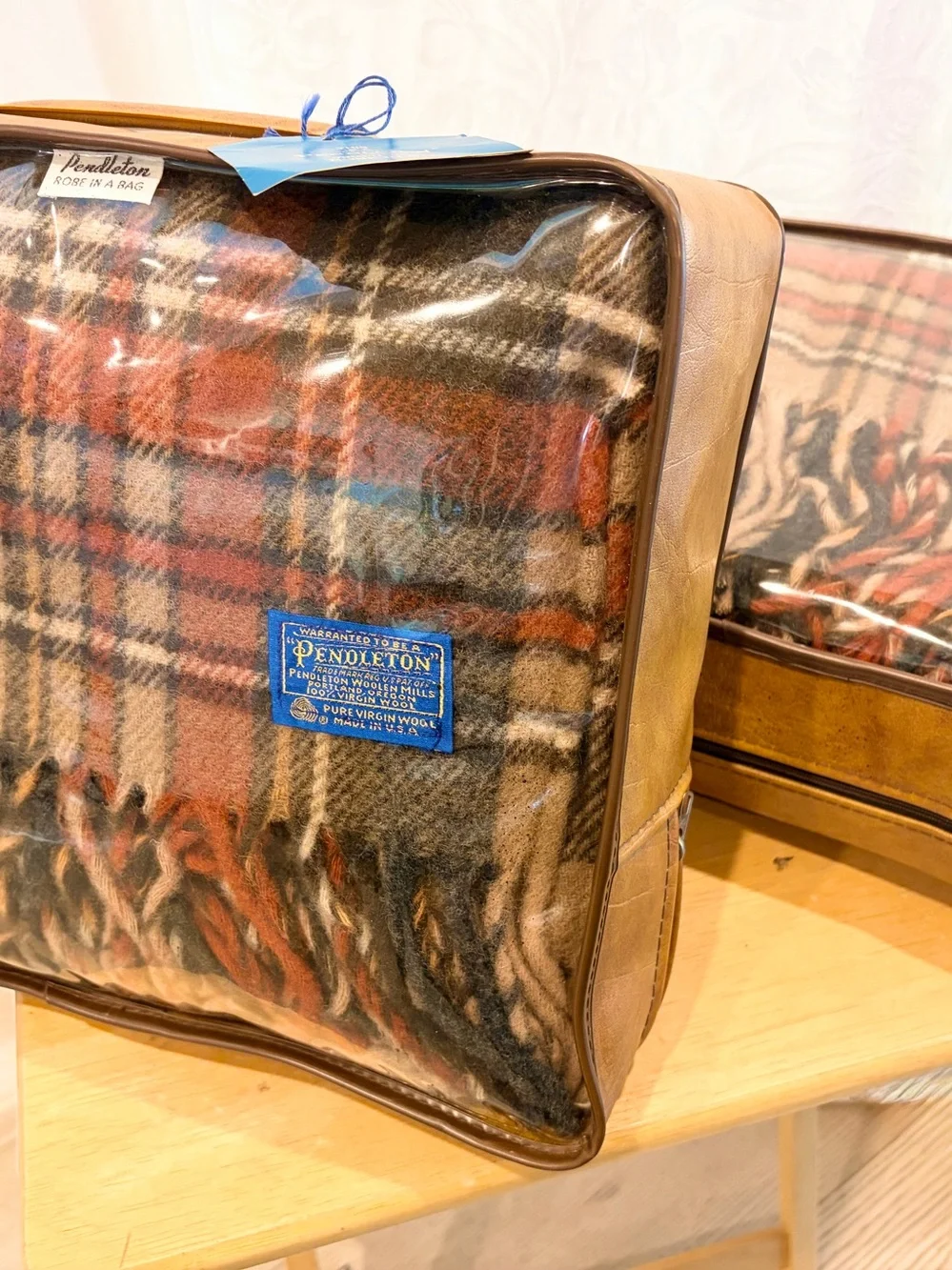 New Vintage 1960 Pair Pendleton Highland Motor Virgin Wool Blankets 52 x 70 #990
